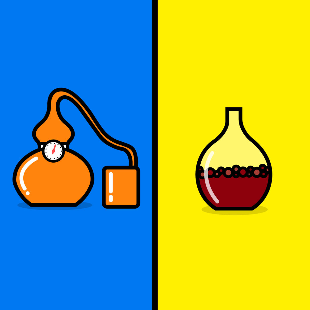 distillation vs fermentation